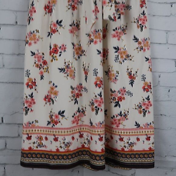 NO BOUNDRIES STRAPLESS IVORY FLORAL MINI DRESS SIZE MEDIUM - Picture 5 of 9